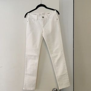 DL1961 Angel Mid-Rise Skinny Ankle White Jeans